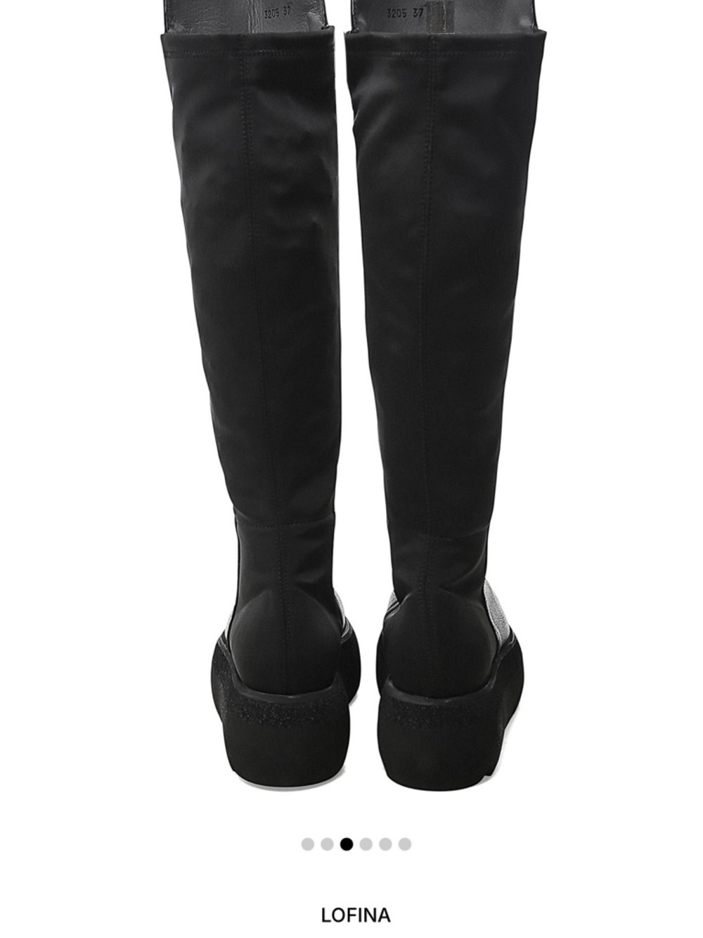 Minimalist Black Over-the-Knee Platform Boots - Picture 3 of 10